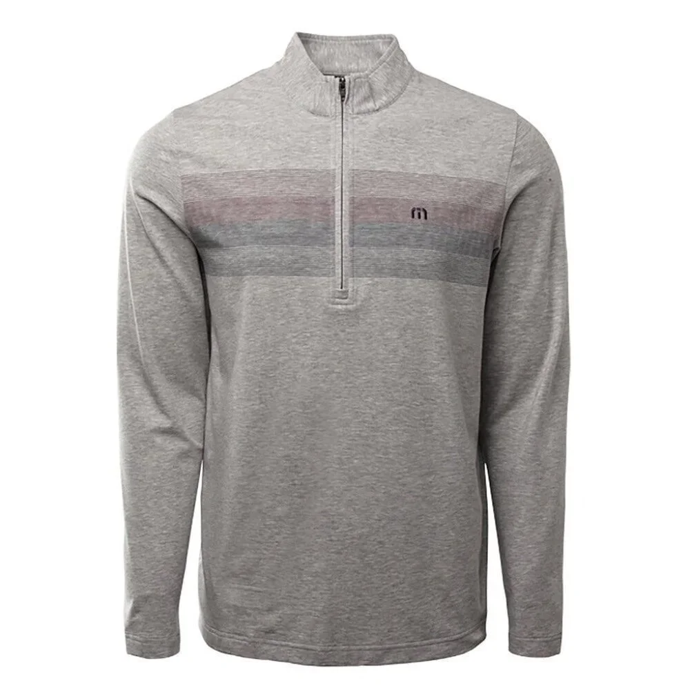TravisMathew Quarter Zip Tequila Sunrise Golf Jacket Gray Size S